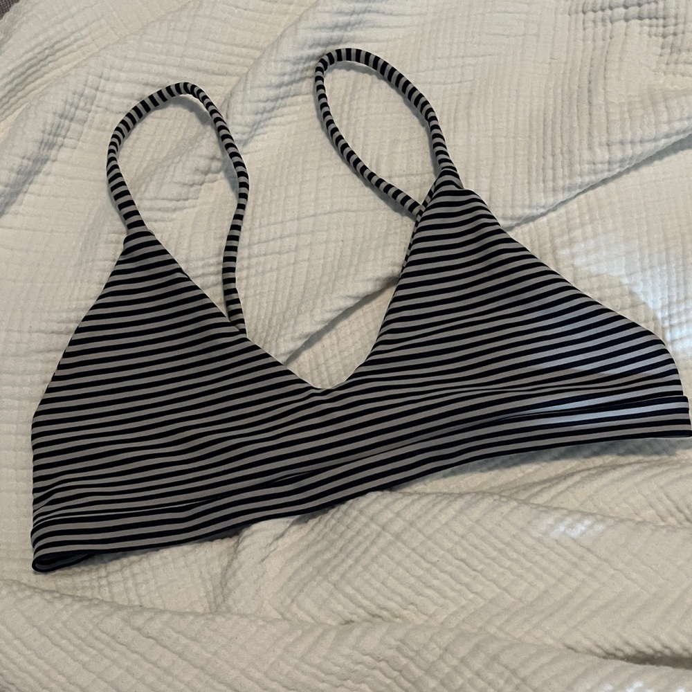 Striped bikini top